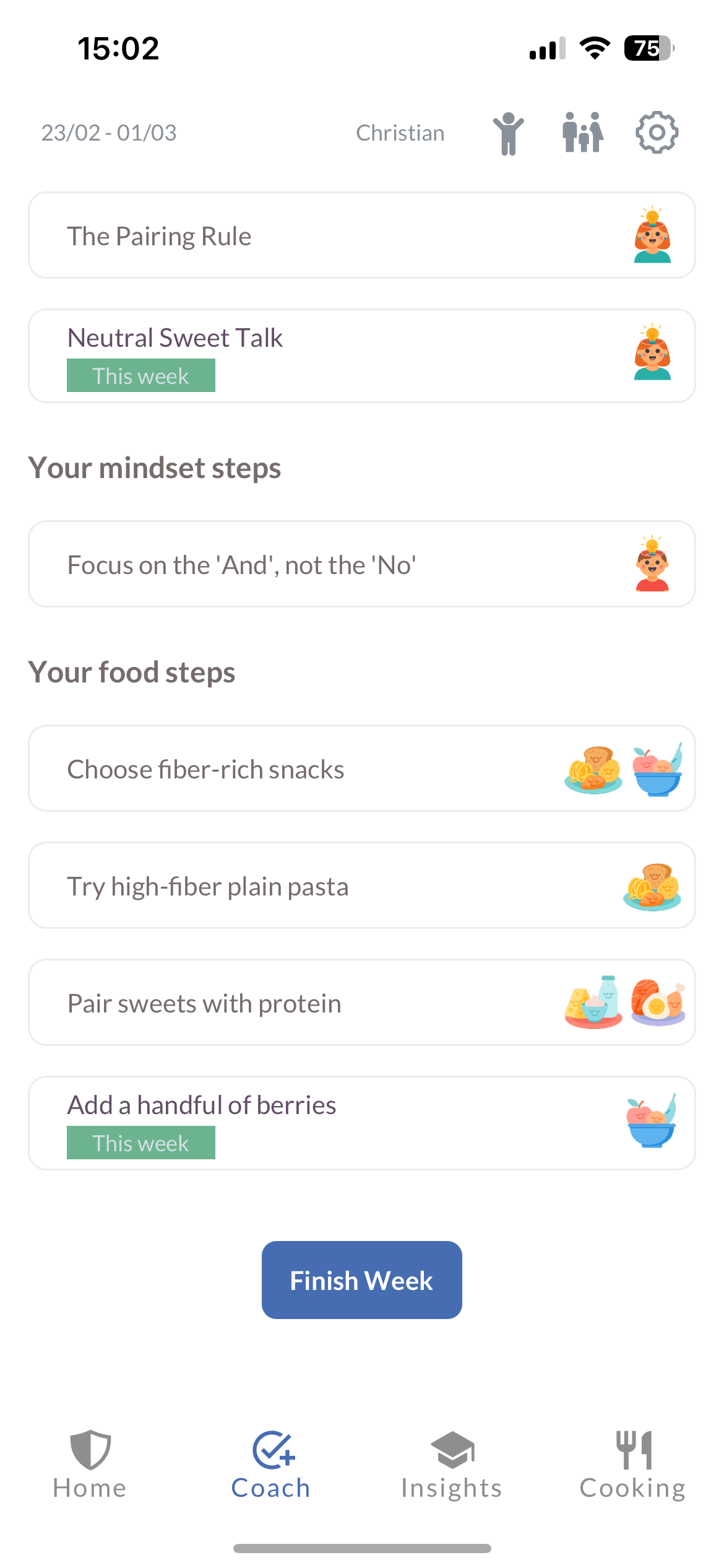 GrowwW app - Photo your meal